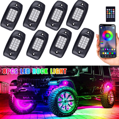 Αγορά 6000K 12VDC Bluetooth Rock Lights, Πλαστικά LED RGB Pod Lights ηλεκτρονική κατασκευή