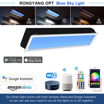 Tuya Control 8000lm Artificial Daylight Panel , 200W LED Ουρανό φωτιστικό πάνελ οροφής