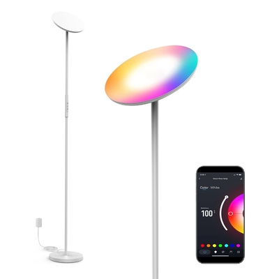 Πολύχρωμο πρακτικό RGB Standing Lamp , γωνιακό φωτιστικό DIY RGB 2000 Lumen