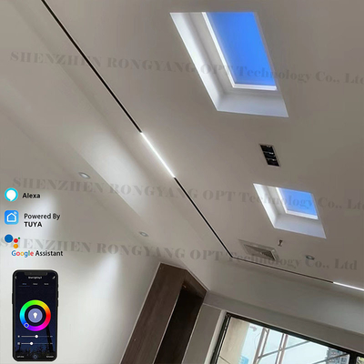 CCT 600x600 Τετράγωνο τεχνητό φως ουρανού, LED οροφής Προσομοίωση ηλιακού φωτός