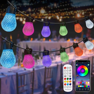 Wedding Outdoor RGB String Light 49FT Αδιάβροχο τηλεχειριστήριο