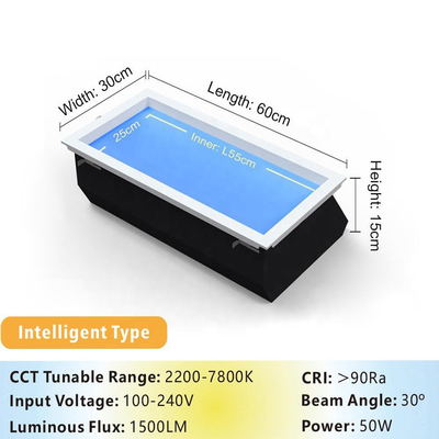 L600*W300*H150mm led φωτιστικό ουρανού για οροφή, ύψος οροφής 300mm, φωτισμός εξοικονόμησης ενέργειας