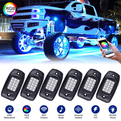 Ανθεκτικό στη σκουριά Underglow RGB Rock Lights Multipurpose Durable For Boat
