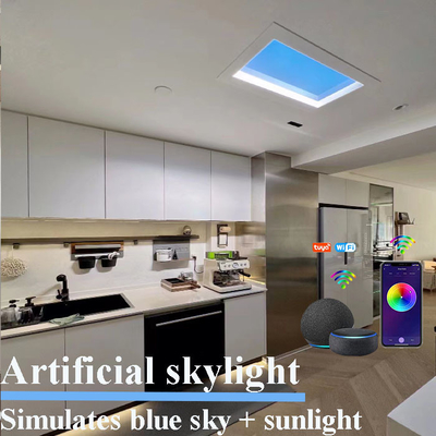 Το Dimmable Tuya έξυπνο Wifi οδήγησε το πλαστό τεχνητό φως του ήλιου επιτροπών φεγγιτών Faux κιρκαδικό