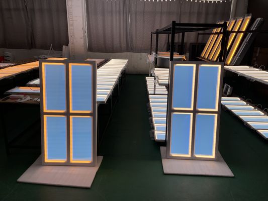 1200x600 Πίνακα ψεύτικου φωτισμού παραθύρου Μπλε ουρανός Φως Κυρκαδικός ρυθμός Φυσικό ηλιακό φως